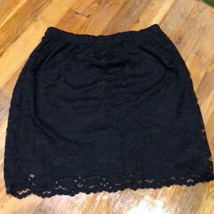 Lace pull on skirt
